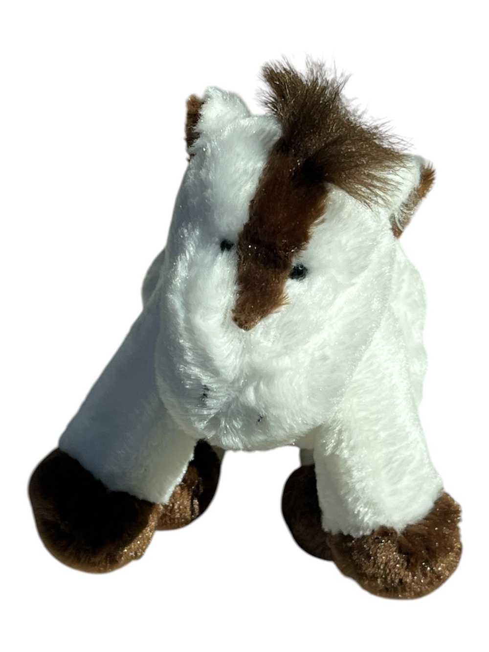 GANZ Horace White Brown Plush Pony Heritage Collection H5833 No Voice 6" High